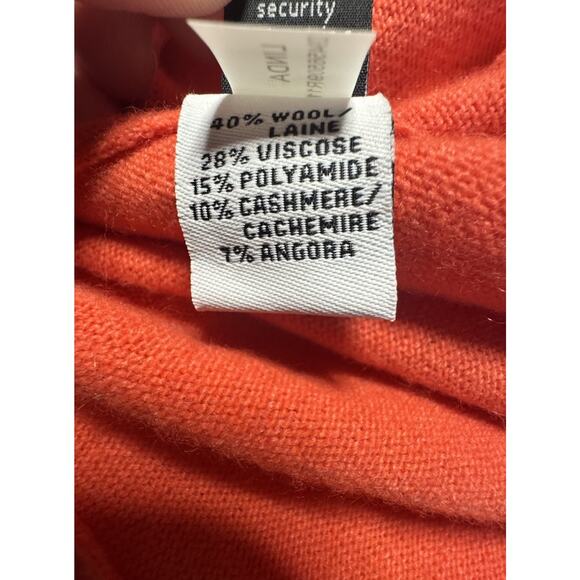 DVF Diane Von Furstenberg Linda Wrap Sweater Dress Wool Cashmere Coral Sz Petite - Picture 11 of 14